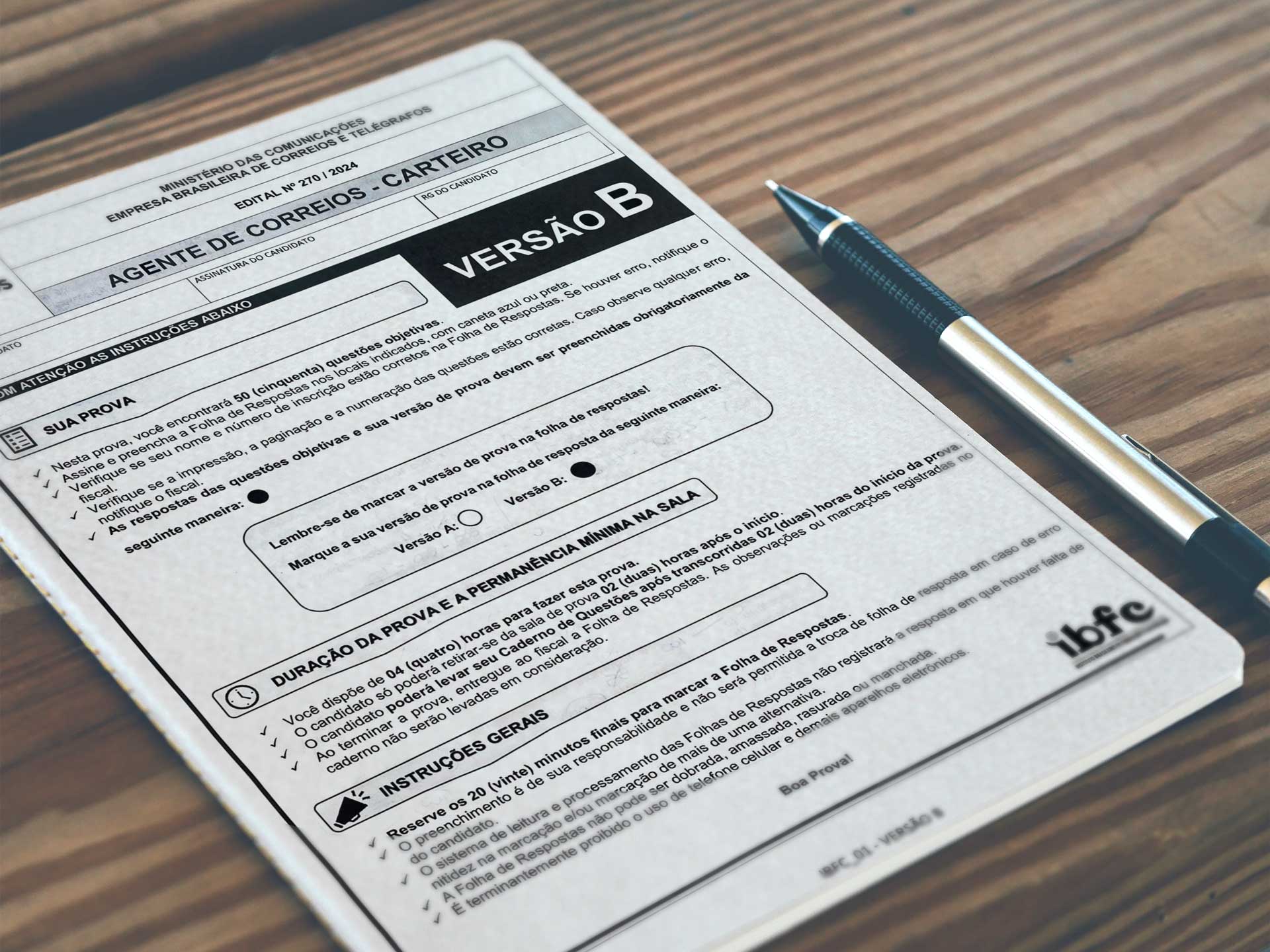 Prova correios 2024: Gabarito – Matemática